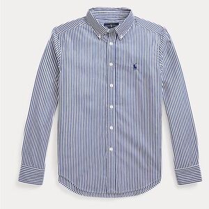 Ralph Lauren Striped Cotton Poplin Shirt Blue/White Big Kids Sz: XL 18-20